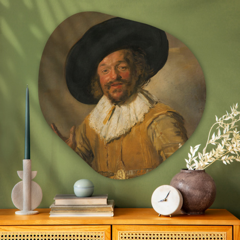 Organisch schilderij - De vrolijke drinker - Schilderij van Frans Hals-3