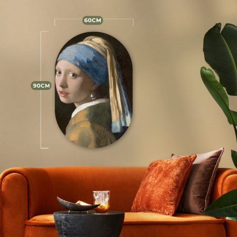 Muurovaal - Meisje met de Parel - Schilderij van Johannes Vermeer-thumbnail-5
