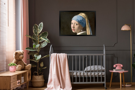 Poster met lijst - Meisje met de Parel - Schilderij van Johannes Vermeer - Liggend-thumbnail-3