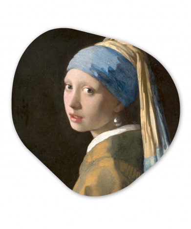 Organisches wandbild - Mädchen mit Perlenohrring - Gemälde von Johannes Vermeer-thumbnail-1