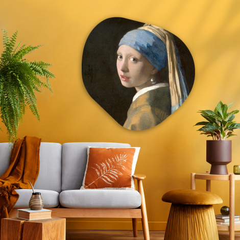 Organisches wandbild - Mädchen mit Perlenohrring - Gemälde von Johannes Vermeer-thumbnail-2