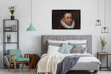 Poster mit Rahmen - Wilhelm von Oranien - Gemälde von Adriaen Thomasz. - Horizontal-4