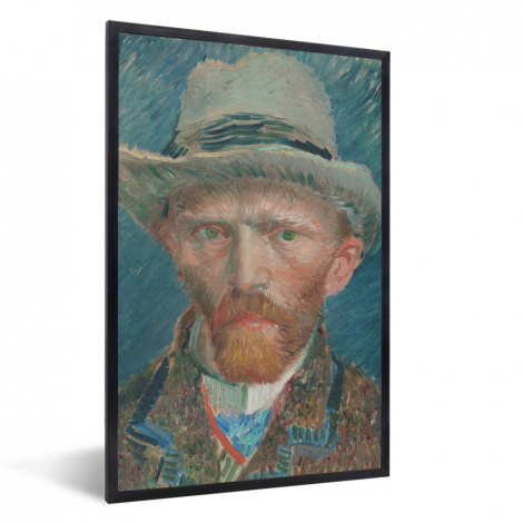 Poster met lijst - Zelfportret 1887 - Schilderij van Vincent van Gogh - Staand-thumbnail-1