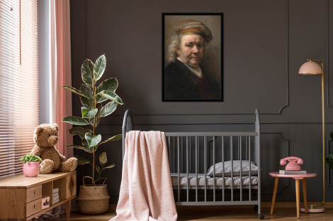 Poster met lijst - Zelfportret - Schilderij van Rembrandt van Rijn - Staand-3