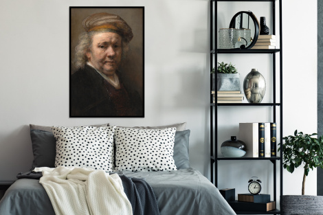 Poster met lijst - Zelfportret - Schilderij van Rembrandt van Rijn - Staand-4
