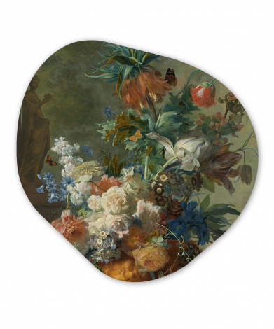 Organisch schilderij - Stilleven met bloemen - Schilderij van Jan van Huysum-1