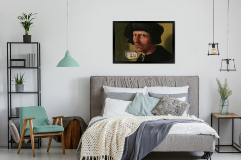 Poster mit Rahmen - Porträt von Jacob Cornelisz van Oostsanen - Gemälde von Jacob Cornelisz. van Oostsanen - Horizontal-4