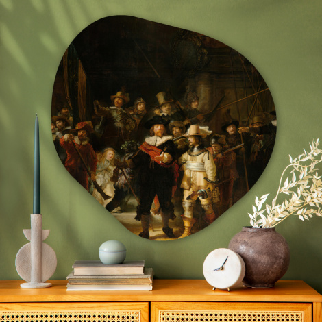 Organisch schilderij - De Nachtwacht - Schilderij van Rembrandt van Rijn-thumbnail-3