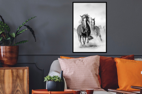 Poster met lijst - Paarden - Dieren - Illustratie - Staand-thumbnail-2