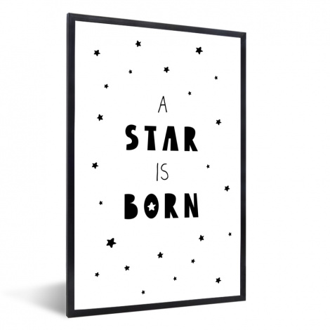 Poster mit Rahmen - Zitate - Ein Stern ist geboren - Baby - Kinder - Sprichwörter - Vertikal