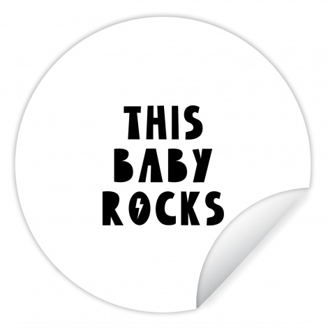 Runde Tapete - Zitate - Dieses Baby rockt - Baby - Kinder - Sprichwörter