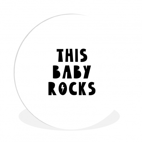 Runde Bilder - Zitate - Dieses Baby rockt - Baby - Kinder - Sprichwörter-1