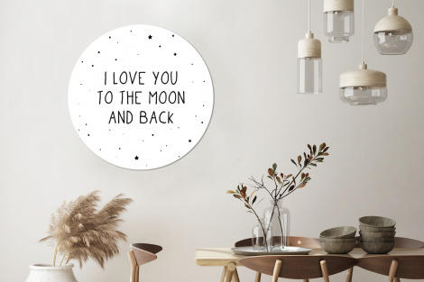 Runde Tapete - Zitate - Ich liebe dich bis zum Mond und zurück - Baby - Liebe - Sprichwörter-thumbnail-3