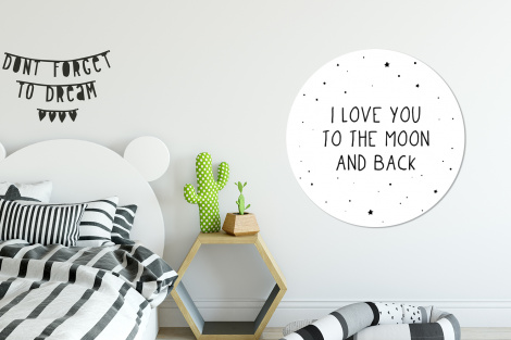 Behangcirkel - Quotes - I love you to the moon and back - Baby - Liefde - Spreuken-thumbnail-2