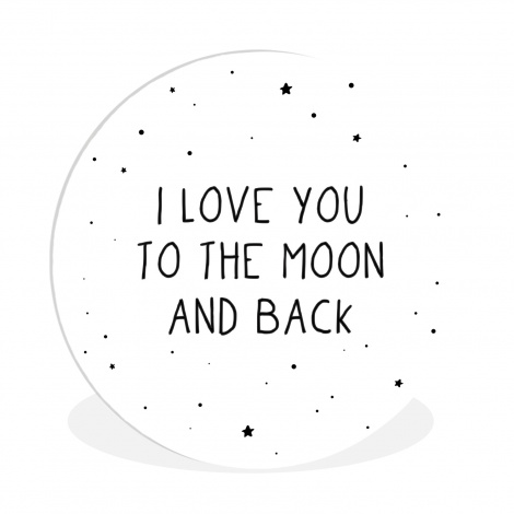 Muurcirkel - Quotes - I love you to the moon and back - Baby - Liefde - Spreuken-1