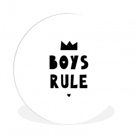 Muurcirkel - Boys Rule - Quotes - Spreuken - Kinderen - Jongens