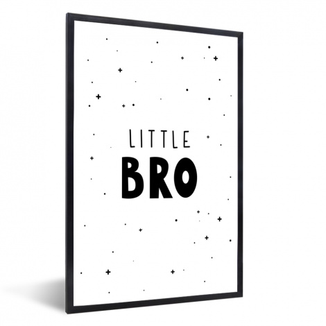 Poster mit Rahmen - Sprichwörter - Kind - Jungen - Kleiner Bruder - Zitate - Vertikal