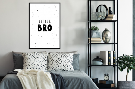 Poster met lijst - Spreuken - Kind - Jongens - Little bro - Quotes - Staand-thumbnail-4