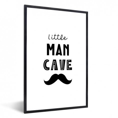 Poster met lijst - Quotes - Little man cave - Spreuken - Jongens - Kind - Staand-thumbnail-1