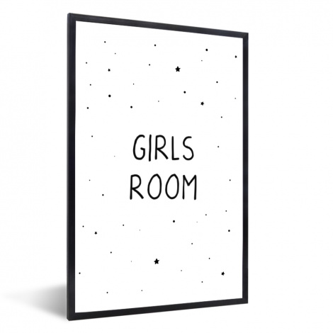 Poster mit Rahmen - Zitate - Mädchenzimmer - Mädchen - Kind - Sprichwörter - Vertikal