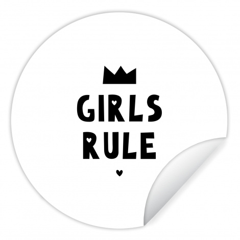 Behangcirkel - Quotes - Kinderen - Meisjes - Girls Rule - Spreuken
