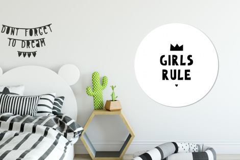 Muurcirkel - Quotes - Kinderen - Meisjes - Girls Rule - Spreuken-2
