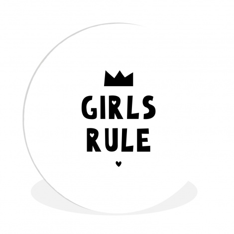 Muurcirkel - Quotes - Kinderen - Meisjes - Girls Rule - Spreuken