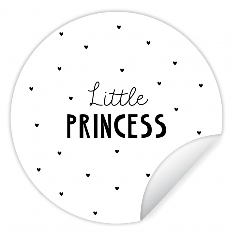 Runde Tapete - Sprichwörter - Kleine Prinzessin - Mädchen - Prinzessin - Zitate-thumbnail-1