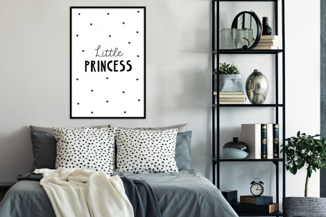 Poster met lijst - Spreuken - Little princess - Meisjes - Prinses - Quotes - Staand-4