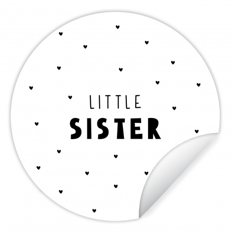 Runde Tapete - Mädchen - Kleine Schwester - Sprichwörter - Zitate