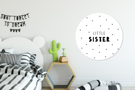 Behangcirkel - Meisjes - Zusje - Little sister - Spreuken - Quotes-thumbnail-2