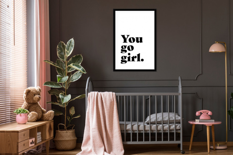 Poster mit Rahmen - Sprichwörter - Du gehst Mädchen - Mädchen - Kinder - Zitate - Vertikal-thumbnail-3