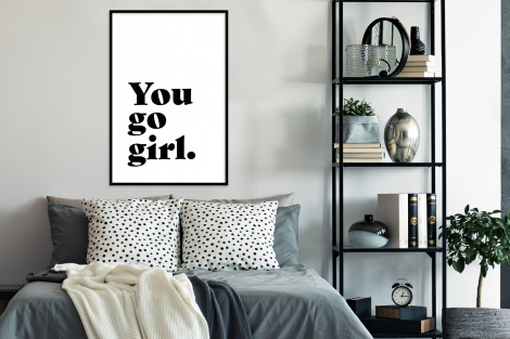 Poster mit Rahmen - Sprichwörter - Du gehst Mädchen - Mädchen - Kinder - Zitate - Vertikal-thumbnail-4
