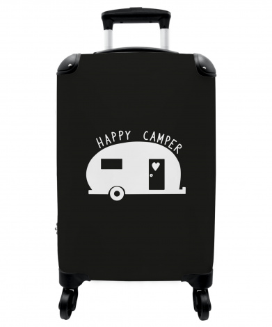 Koffer - Caravan - Vakantie - Zwart - Wit - Quotes