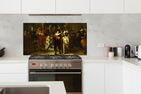 Spatscherm keuken - De Nachtwacht - Rembrandt van Rijn-4