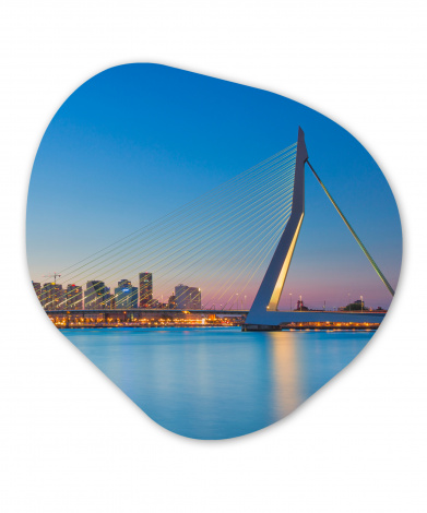 Organisch schilderij - Rotterdam - Skyline - Water-1