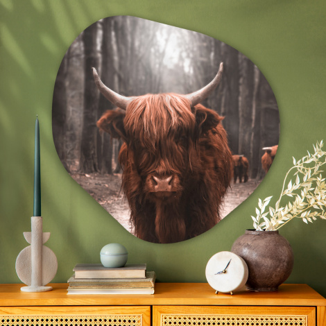 Organisch schilderij - Schotse hooglander - Dieren - Koeien-3