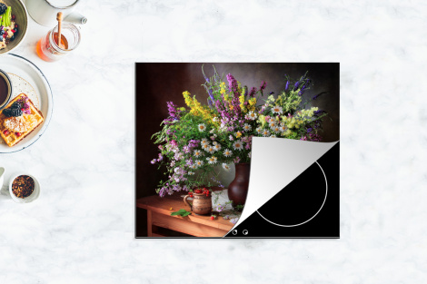 Herdabdeckplatte - Blumen - Tisch - Stilleben - Blumenstrauß - Vase-thumbnail-4