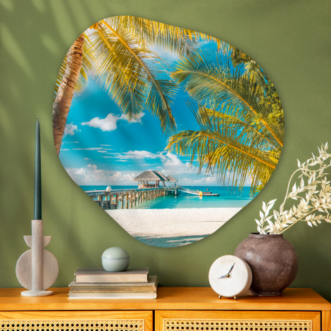 Organisch schilderij - Tropisch - Strand - Palmboom-thumbnail-3