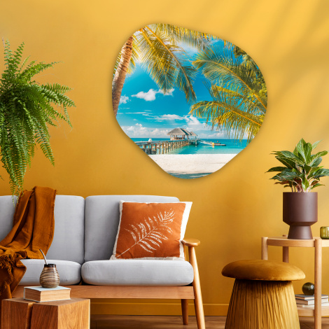 Organisch schilderij - Tropisch - Strand - Palmboom-2