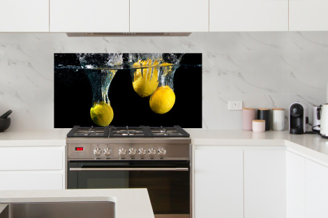 Spritzschutz Küche - Zitrone - Frucht - Stilleben - Wasser - Gelb-thumbnail-4