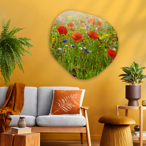 Organisches wandbild - Frühling - Blumen - Farbe-2