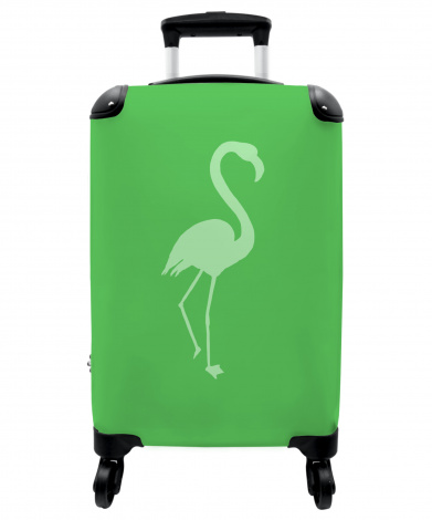 Koffer - Flamingo - Vogel - Groen - Design - Dieren