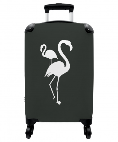 Koffer - Vogels - Flamingo - Dieren - Wit