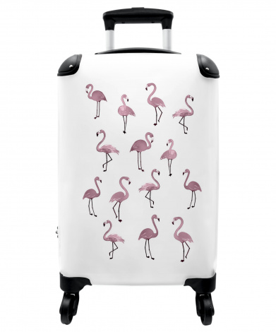 Koffer - Vogels - Flamingo - Wit - Dieren