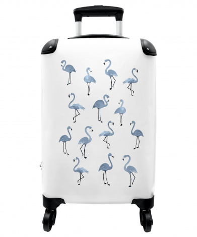 Koffer - Vogels - Flamingo - Blauw - Dieren