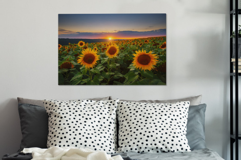 Leinwand - Blumen - Nacht - Sonnenuntergang - Sonnenblume - Horizont-thumbnail-3
