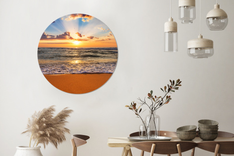 Runde Bilder - Strand - Sonnenuntergang - Meer - Wolken - Horizont-thumbnail-3