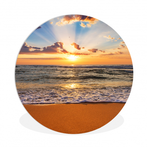 Runde Bilder - Strand - Sonnenuntergang - Meer - Wolken - Horizont-thumbnail-1