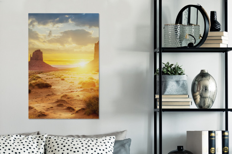 Canvas - Zonsondergang - Rots - Landschap - Horizon-3